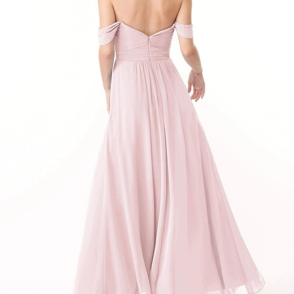 NEW WITH TAGS STILL IN THE BAG Azazie dress in light blush pink size 8 - Picture 4 of 6